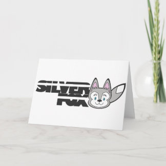 Tarjeta Logotipo del zorro plateado