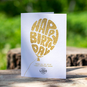 Tarjeta Logotipo Faux Gold Purpurina Lettering Business Cu