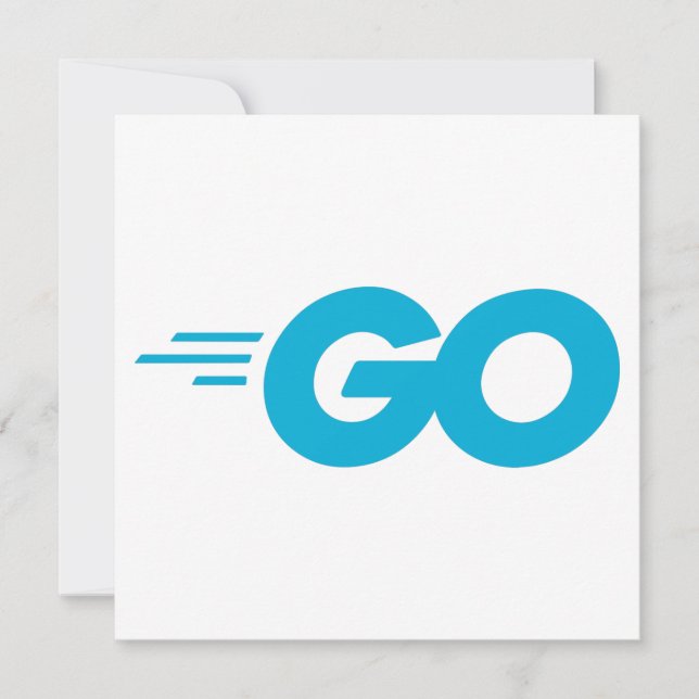 Tarjeta Logotipo Golang (Lenguaje de programación Go) (Anverso)