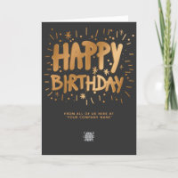 Logotipo personalizado Faux Gold 3d Feliz cumpleañ