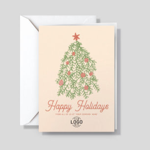 Tarjeta Logotipo personalizado Navidades captados a mano s
