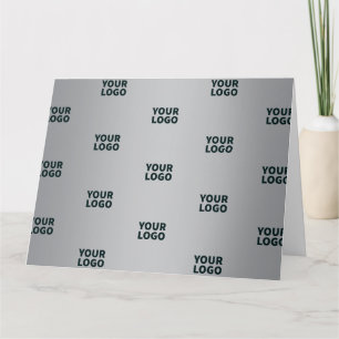 Tarjeta Logotipos repetidos en gradiente gris (color edita