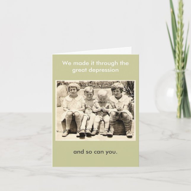 Tarjeta Logramos pasar por la gran depresión (Anverso)