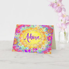 Tarjeta Lograr Fun Floral Color Inspiración de moda