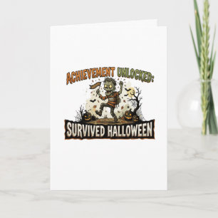 Tarjeta Logro desbloqueado Sobrevivió a Halloween
