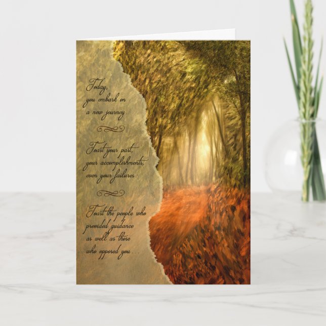 Tarjeta Logro Felicitaciones Camino de Viaje (Anverso)