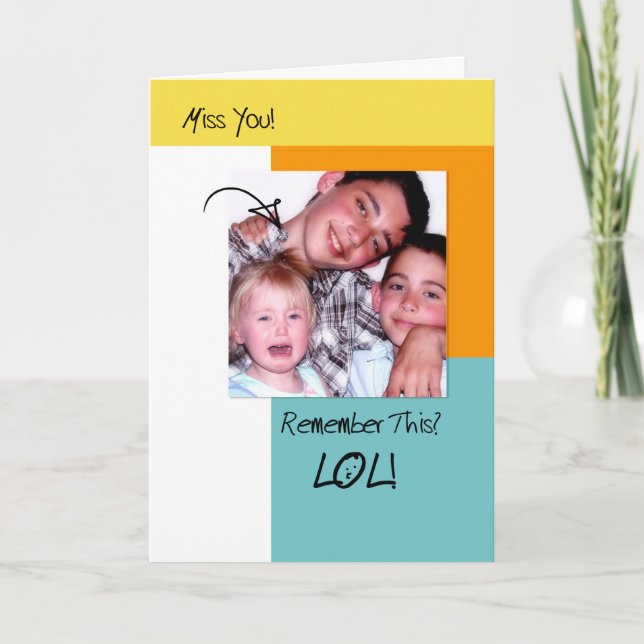 Tarjeta LOL Recuerdos divertidos, foto de moda que te falt (Anverso)