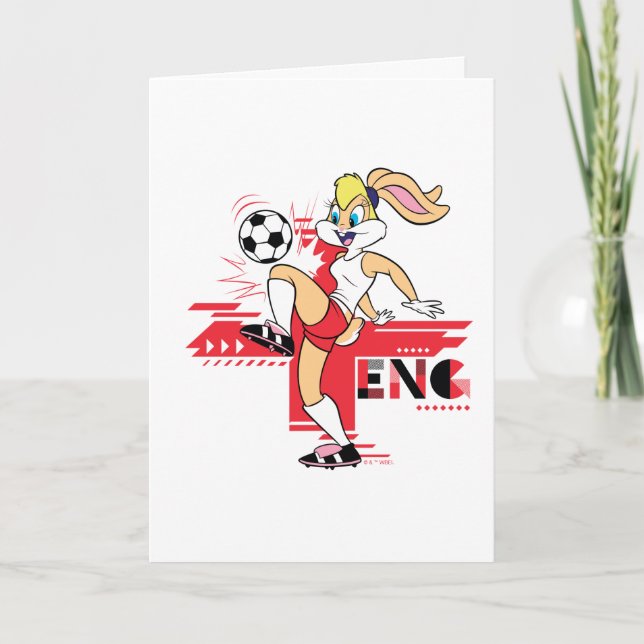 Tarjeta Lola Bunny Team England Soccer Graphic (Anverso)
