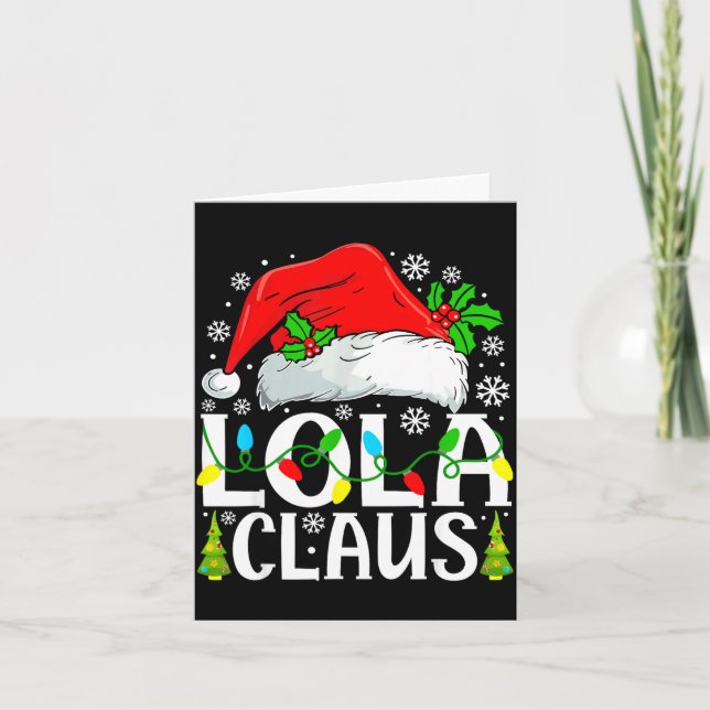 Tarjeta Lola Claus Funny Christmas Family Matching  (Anverso)