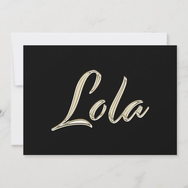 Tarjeta Lola white gold Handwriting Karte (Anverso)