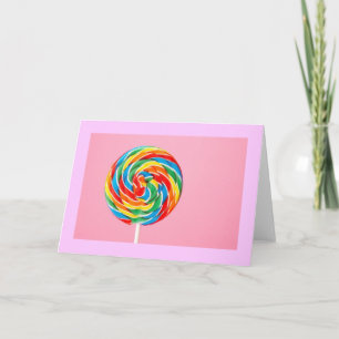 Tarjeta Lollipop del arco iris