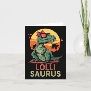 Tarjeta Lollisaurus Dino Dinosaur Lolli-saurus T-rex Diver