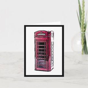 Tarjeta London Red Telepoth British Travel Art
