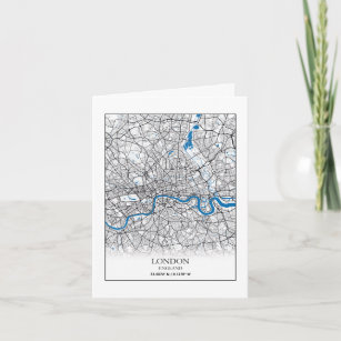 Tarjeta Londres Inglaterra Reino Unido Mapa de la Ciudad V