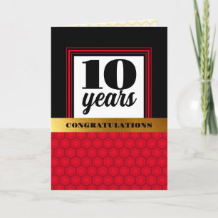 Tarjeta Longevidad del hito en el aniversario de los emple