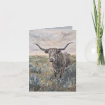 "Longhorn" pintado a mano