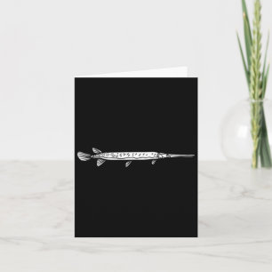 Tarjeta Longnose Gar Shirt Bowfin Lepisosteus Osseus Fishi