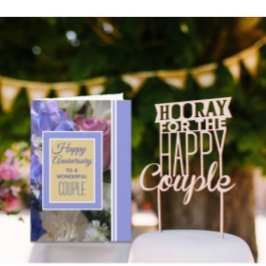 Tarjeta Look @ Happy Anniversary to Couple greeting card