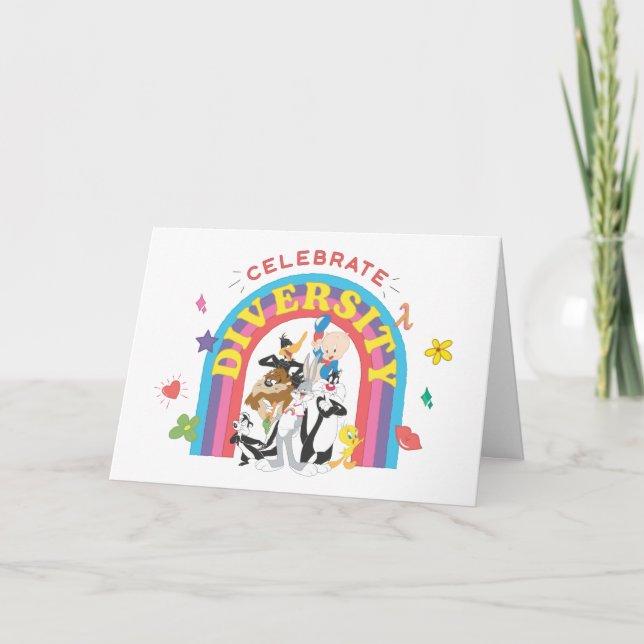 Tarjeta LOONEY TUNES™ - Celebrar el arcoiris del orgullo d (Anverso)