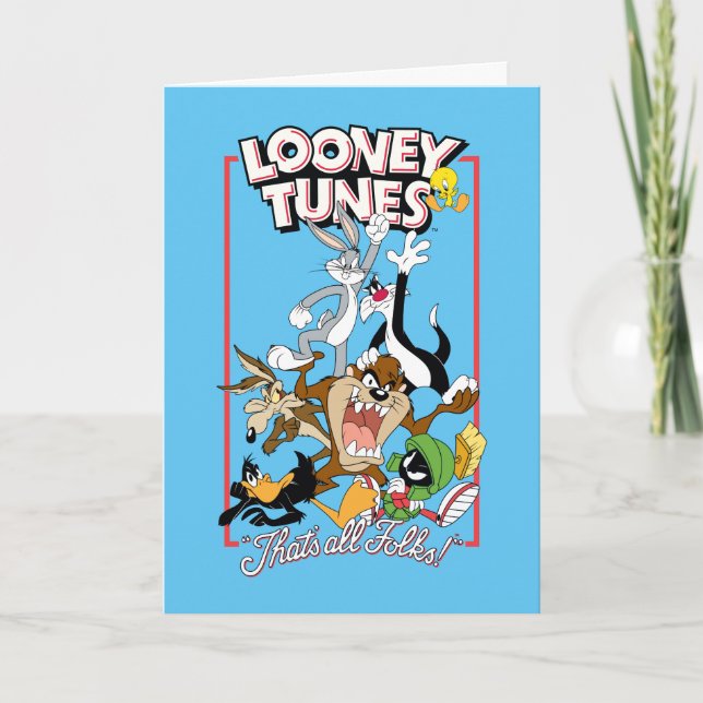 TARJETA LOONEY TUNES™ "ESO ES TODO GRUPO!™" (Anverso)