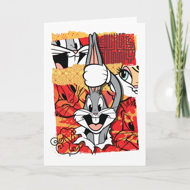 Tarjeta LOONEY TUNES™ | Gráfico emergente de BUGS BUNNY™ (Anverso)