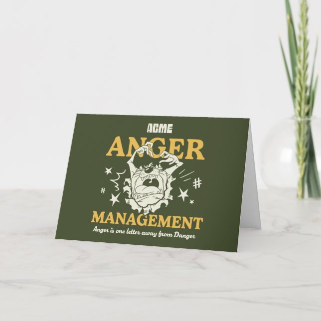 Tarjeta LOONEY TUNES™ |TAZ™ ACME Anger Management (Anverso)