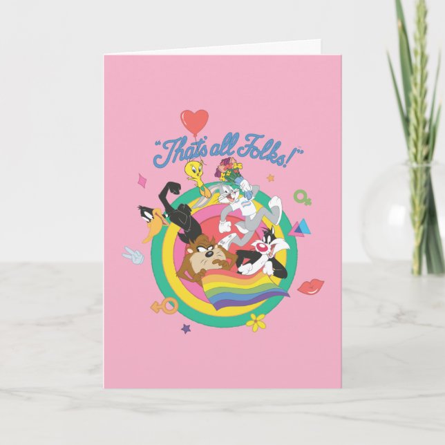 Tarjeta LOONEY TUNES™ - ¡Todos son amigos! Pride Bullseye (Anverso)