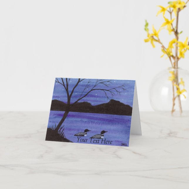 Tarjeta Loons (flor amarilla)