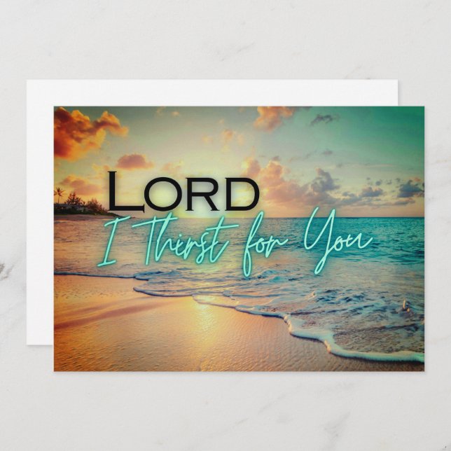 Tarjeta "Lord I Sed For You" (Anverso / Reverso)