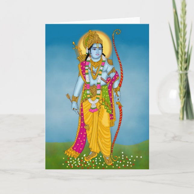 Tarjeta Lord Ram Greeting card – Divine Wall Art (Anverso)