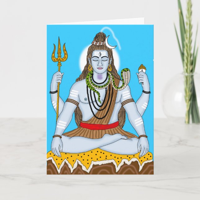 Tarjeta Lord Shiva Greeting Card (Anverso)