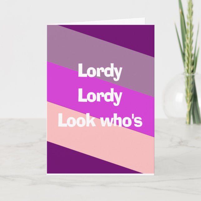 Tarjeta Lordy, cumpleaños de Lordy (Anverso)