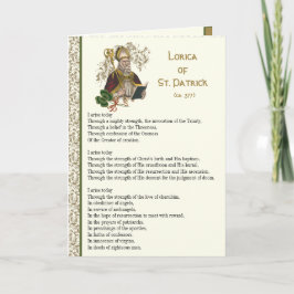 Tarjeta Lorica irlandesa de St. Patrick Prayer