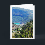 Tarjeta Loriguilla Reservoir Landscape, Domeño Viejo<br><div class="desc">Loriguilla Reservoir Landscape,  Domeño Viejo Greeting Card. You can easily customize this product for free if you would like to add wording or change the color of the background.</div>