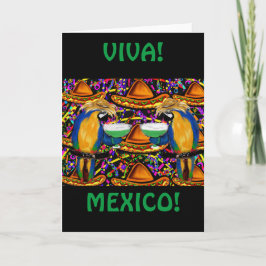 Tarjeta Loro de fiesta de Cinco De Mayo