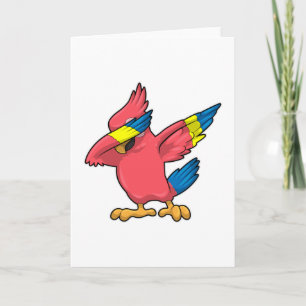 Tarjeta Loro en Dab de baile Hip Hop