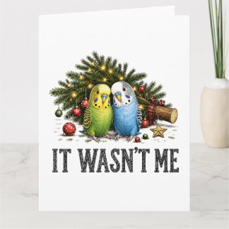Tarjeta Loros Divertidos Navidad No Fui Yo