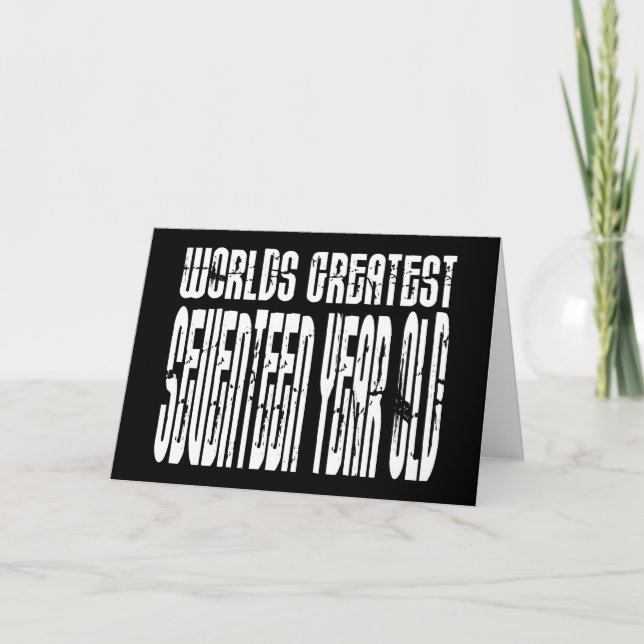 Tarjeta Los 17 Años más Grandes del Mundo (Anverso)