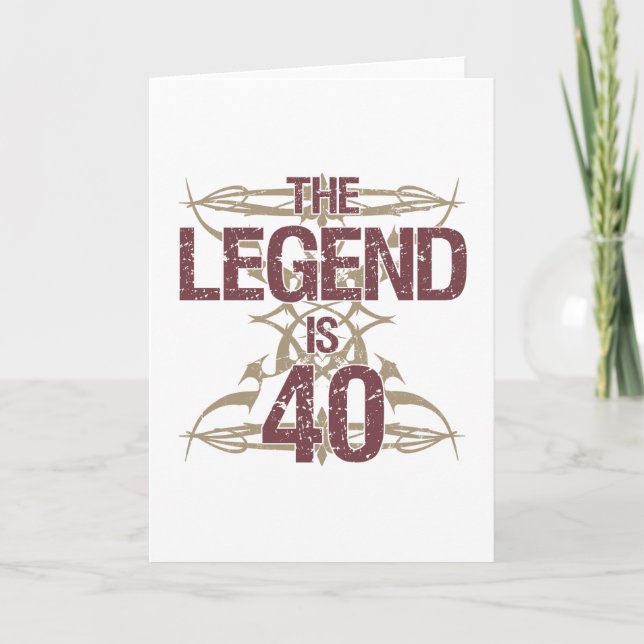 Tarjeta Los 40 cumpleaños divertidos de los hombres (Anverso)