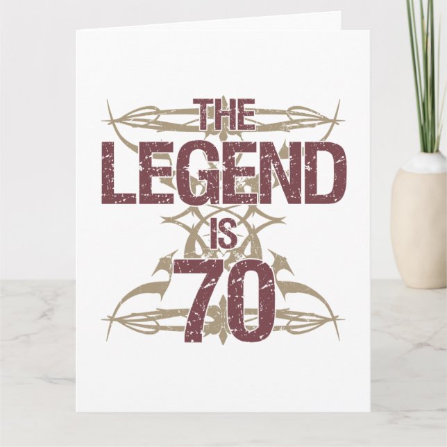 Tarjeta Los 70 cumpleaños divertidos de los hombres (Anverso)