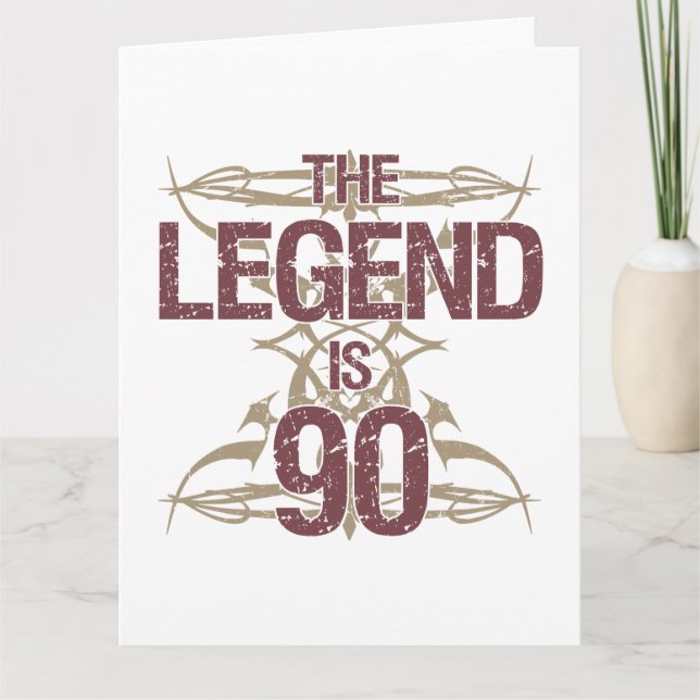 Tarjeta Los 90 cumpleaños divertidos de los hombres (Anverso)