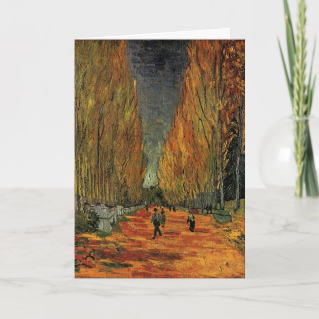 Tarjeta Los Alyscamps (Cementerio) por Vincent van Gogh (Anverso)