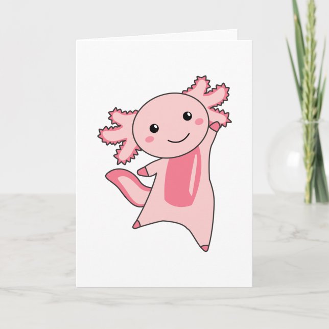 Tarjeta Los Amantes De Axolotl Aman A Los Animales Aburrid (Anverso)