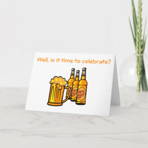 TARJETA LOS AMANTES DE LA CERVEZA CELEBRAN EL CUMPLEAÑOS "