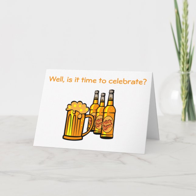 TARJETA LOS AMANTES DE LA CERVEZA CELEBRAN EL CUMPLEAÑOS " (Anverso)