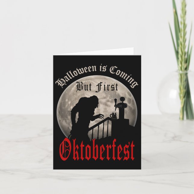 Tarjeta Los amantes de la cerveza divertida de vampiros cu (Anverso)