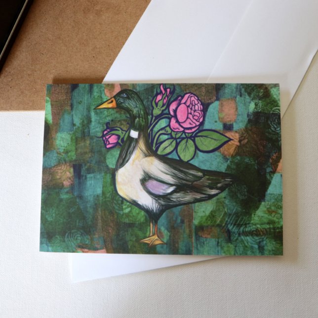 Tarjeta Los amantes de la naturaleza del pato mallard ador (Subido por el creador)