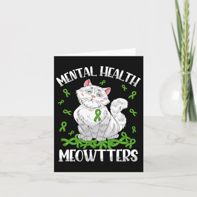 Tarjeta Los amantes de la salud de los gatos de Meowtters  (Anverso)