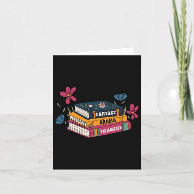 Tarjeta Los amantes de los libros disfrutan de una tragedi (Anverso)