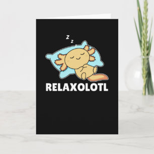 Tarjeta Los amantes de Relaxolotl Axolotl, los animales bo